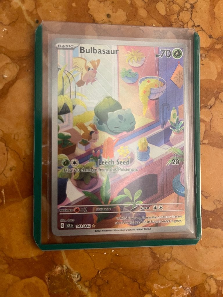 Pokemon bulbasaur scr143, Enlèvement, Comme neuf, Cartes en vrac, Foil