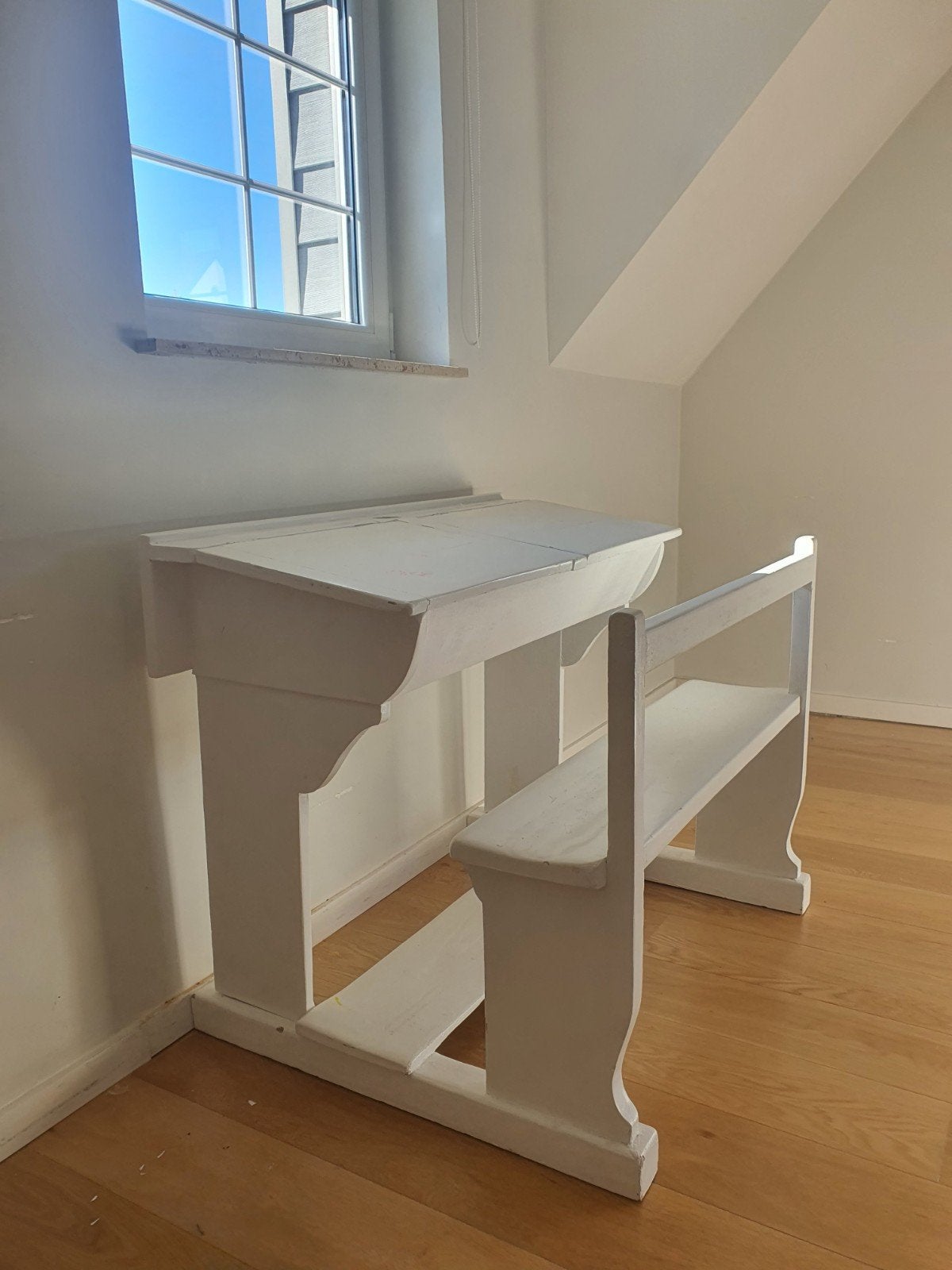 Ancien banc d'ecolier, Ophalen, Opbergruimte
