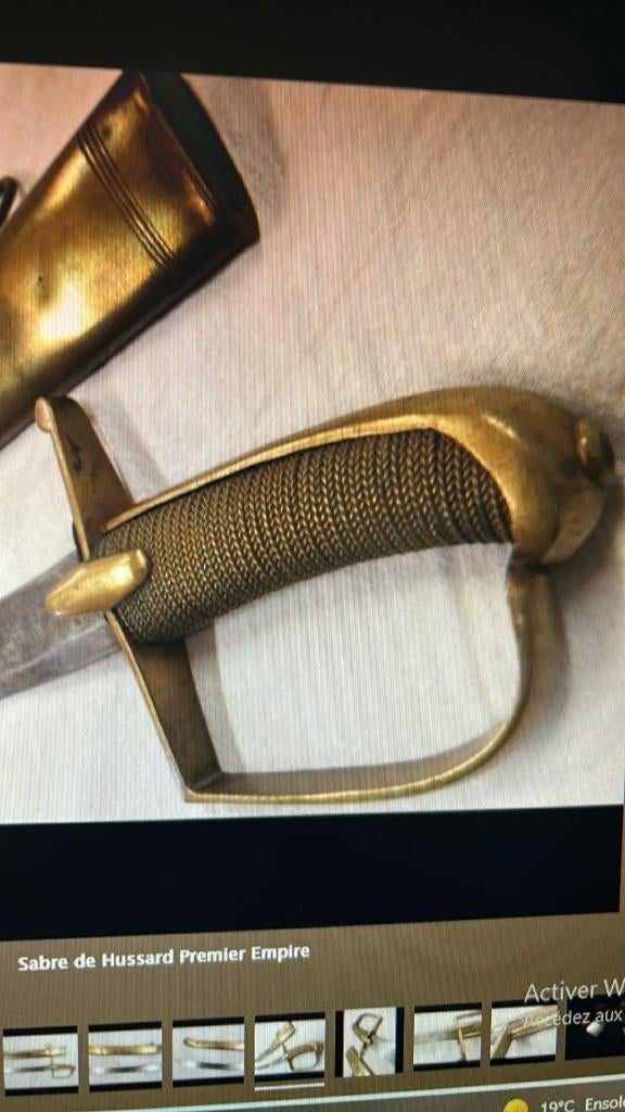 recherche poignée de sabre, Collections, Enlèvement, Armée de terre, Épée ou sabre
