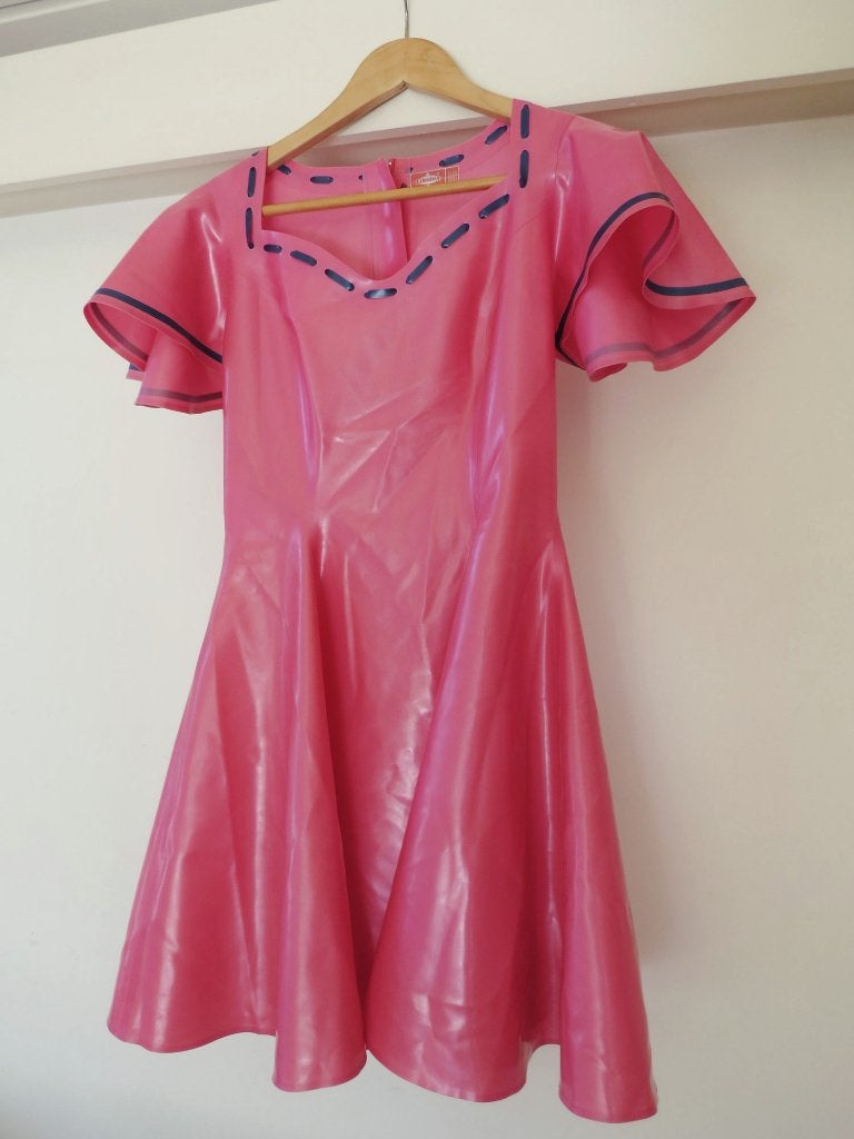 Robe latex taille L (libidex), Taille 42/44 (L), Rose, Au-dessus du genou, Comme neuf