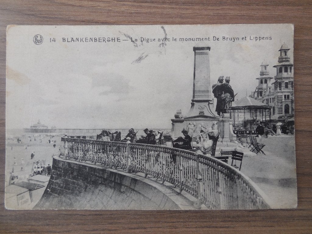 postkaart Blankenberge Dijk Monument, Verzenden, Voor 1920, Ongelopen, West-Vlaanderen