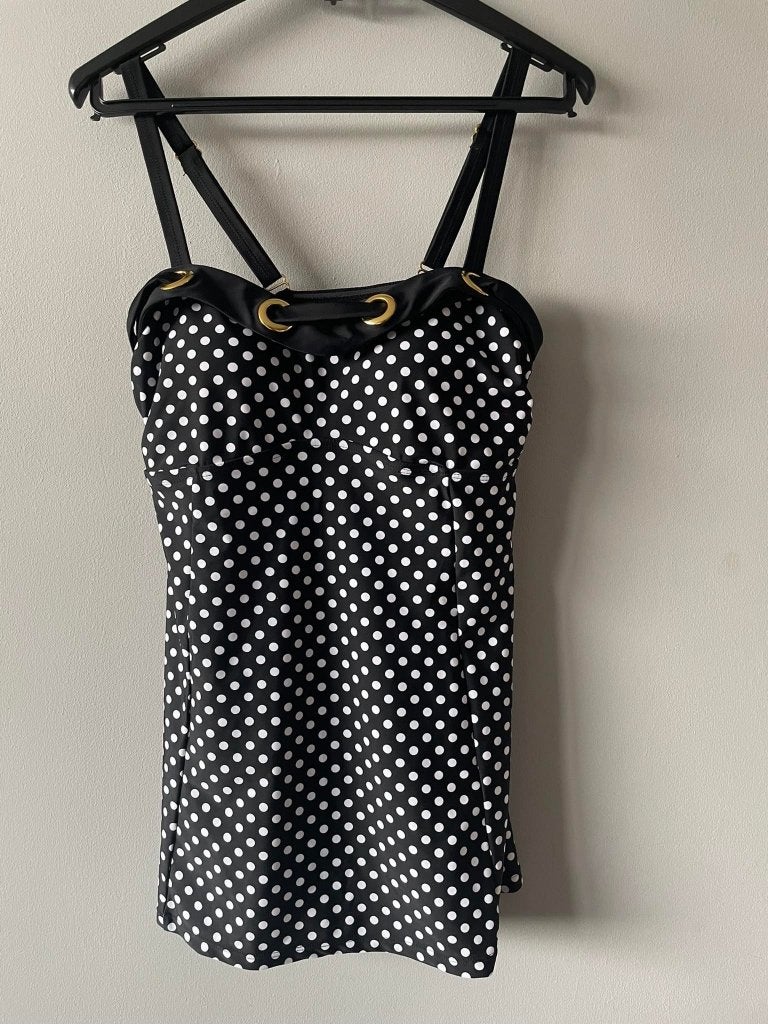 Nieuw BONPRIX TANKINI met zwart-witte stippen L, Kleding | Dames, Badmode en Zwemkleding, Overige kleuren, Nieuw, Ophalen of Verzenden