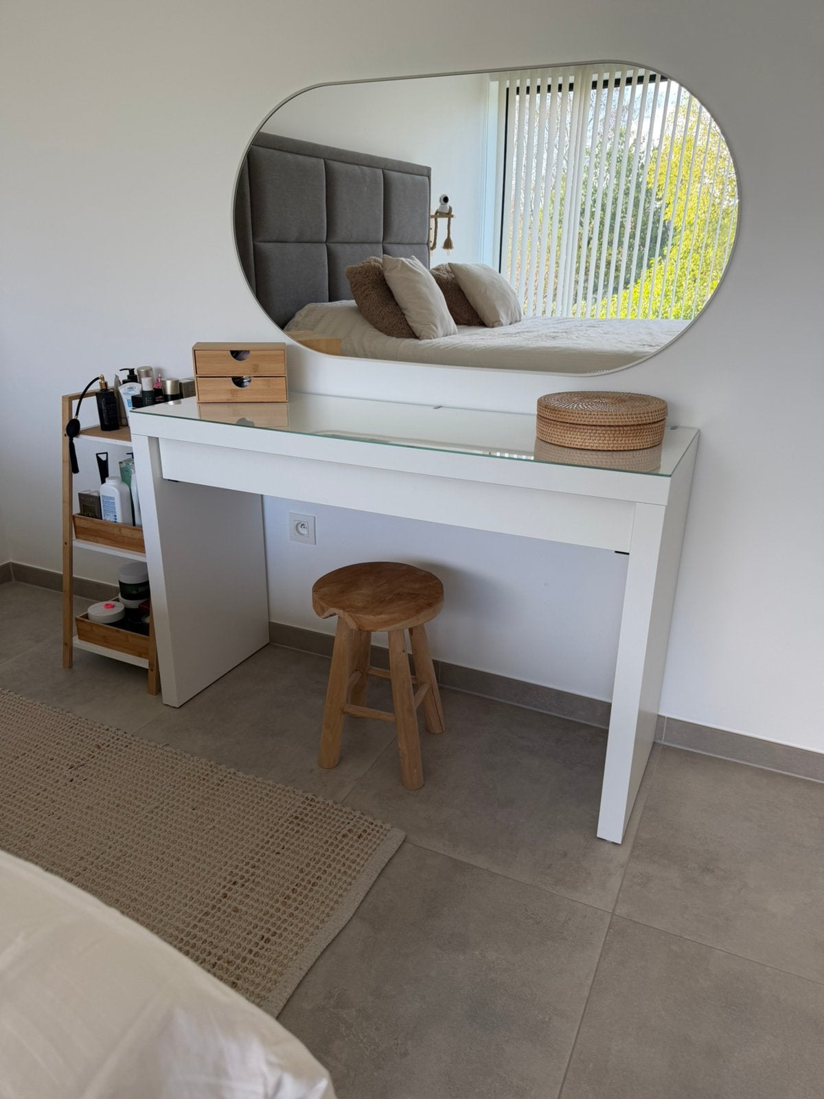 makeup tafel, Ophalen, Zo goed als nieuw, Glas