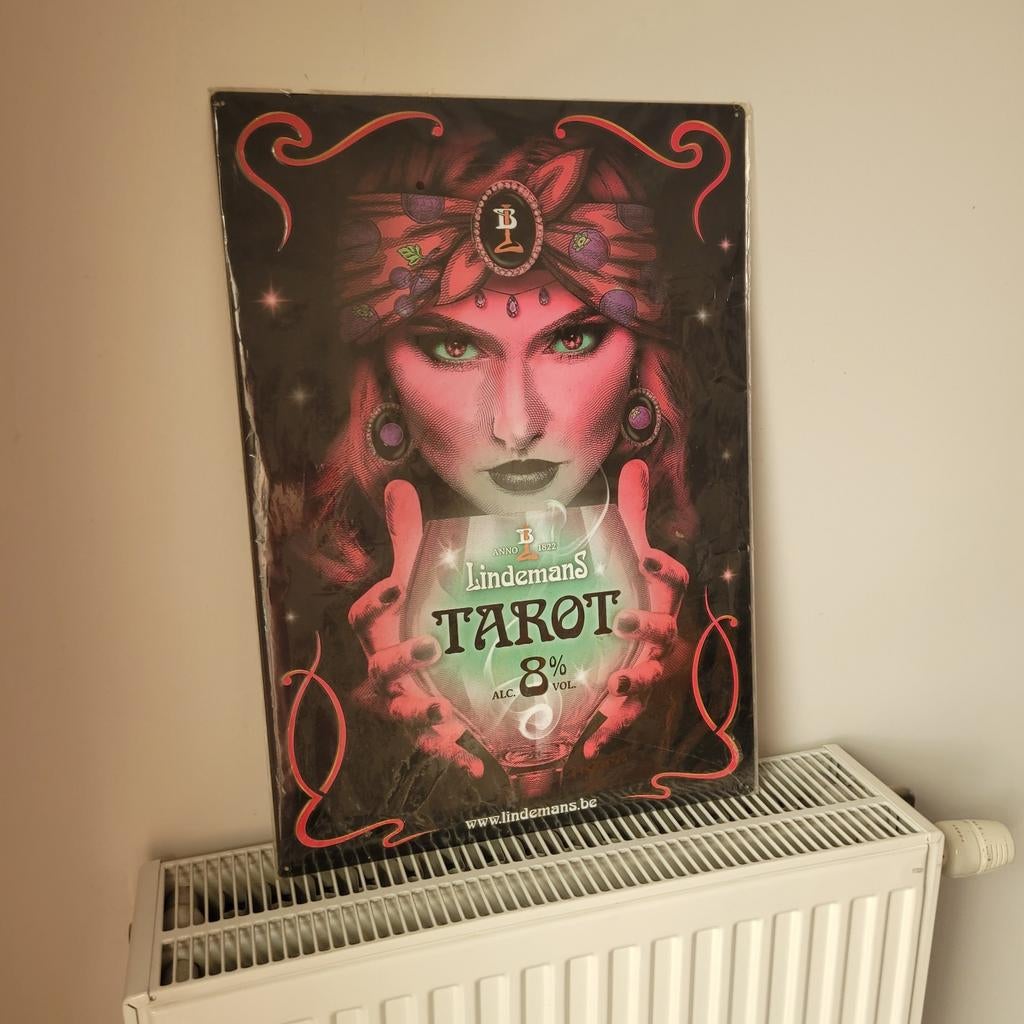 Roze metalen tarotplaat, Verzamelen, Ophalen of Verzenden