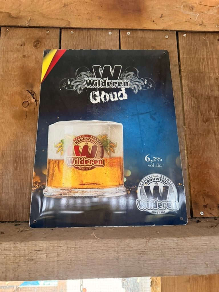 Wilderen Goud reclamebord, Verzamelen, Biermerken, Ophalen, Zo goed als nieuw