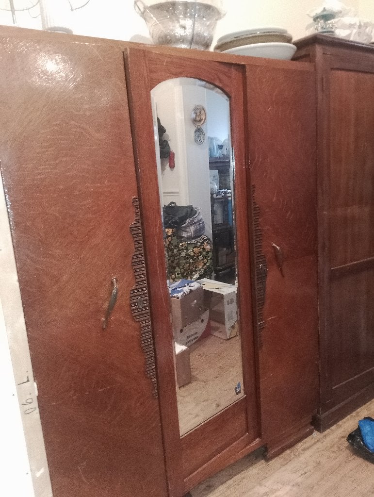 armoires 3 portes en chene, Maison & Meubles, Avec espace de penderie, 100 à 150 cm, Chêne, 50 à 75 cm