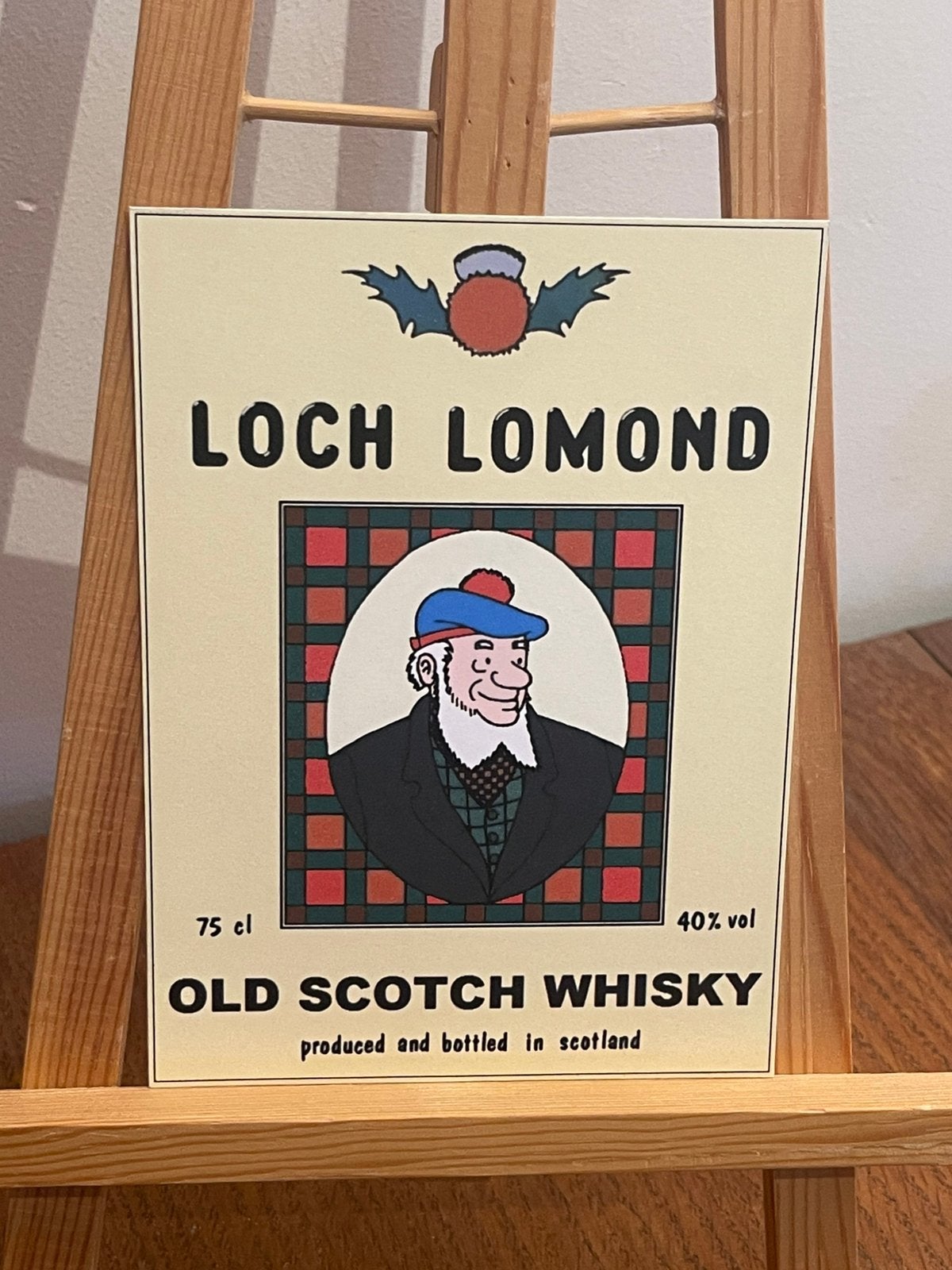 Kuifje Tim Hergé: postkaart „LOCH LOMOND” (01), Verzenden, Kuifje, Zo goed als nieuw, Plaatje, Poster of Sticker