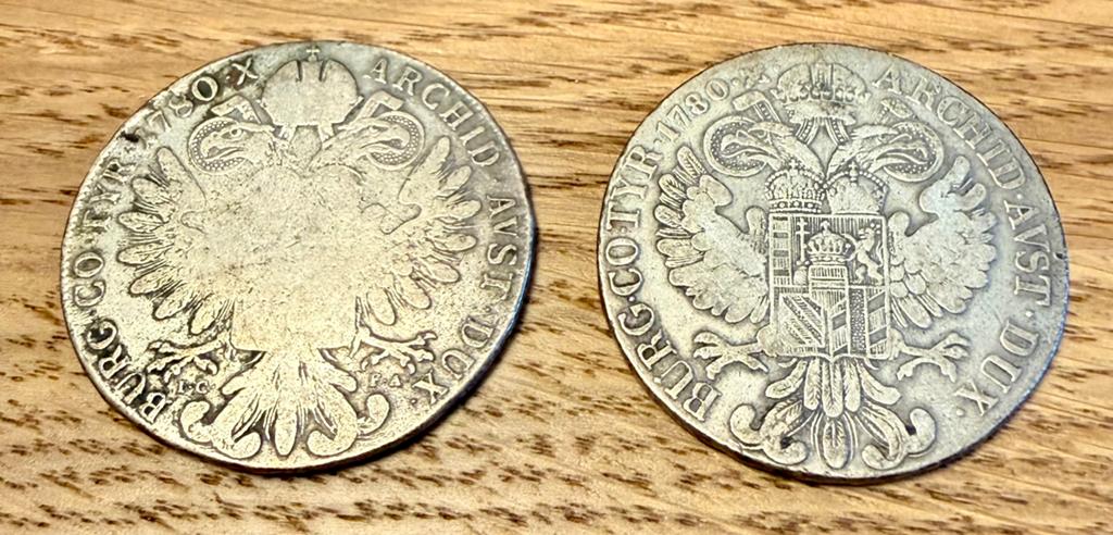 Thaler Marie Thérèse 1780 moderne zilveren herdruk, Ophalen of Verzenden, Zilver