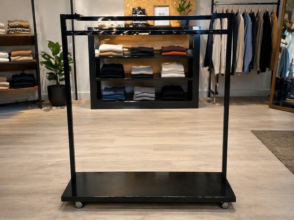 Portant vêtements pro noir laqué 120 cm, Ophalen