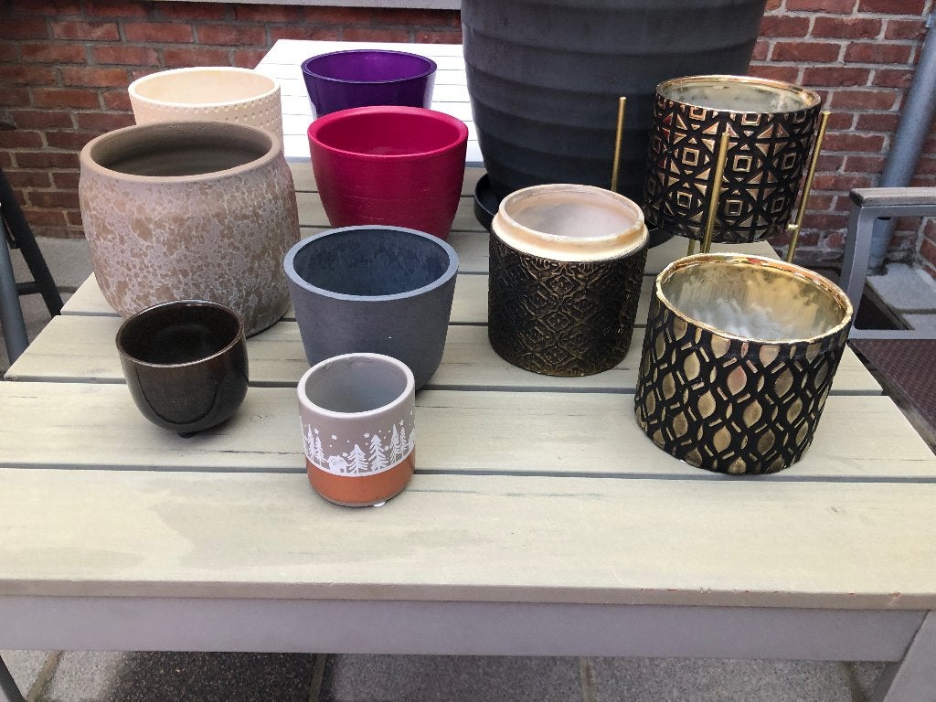Assortiment bloempotjes (voor alles tesamen 5€), Tuin en Terras, Ophalen, Zo goed als nieuw
