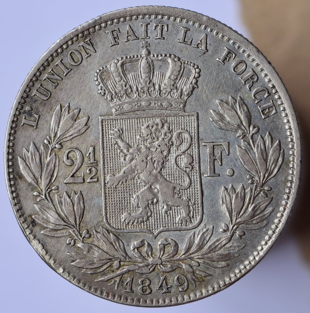 2 1/2 francs argent 1849 petite tête, Timbres & Monnaies, Monnaie en vrac, Argent, Argent, Envoi