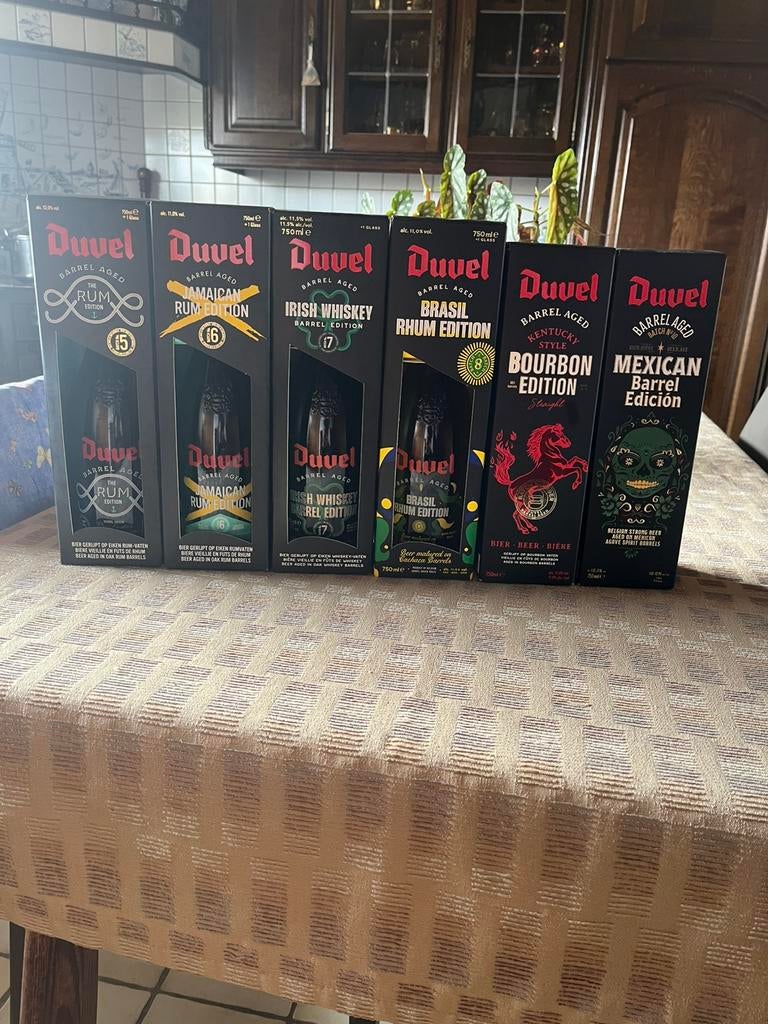 Duvel barrel aged 6 flessen Nr5,6,7,8,9,10, Verzamelen, Ophalen, Nieuw, Flesje(s), Duvel