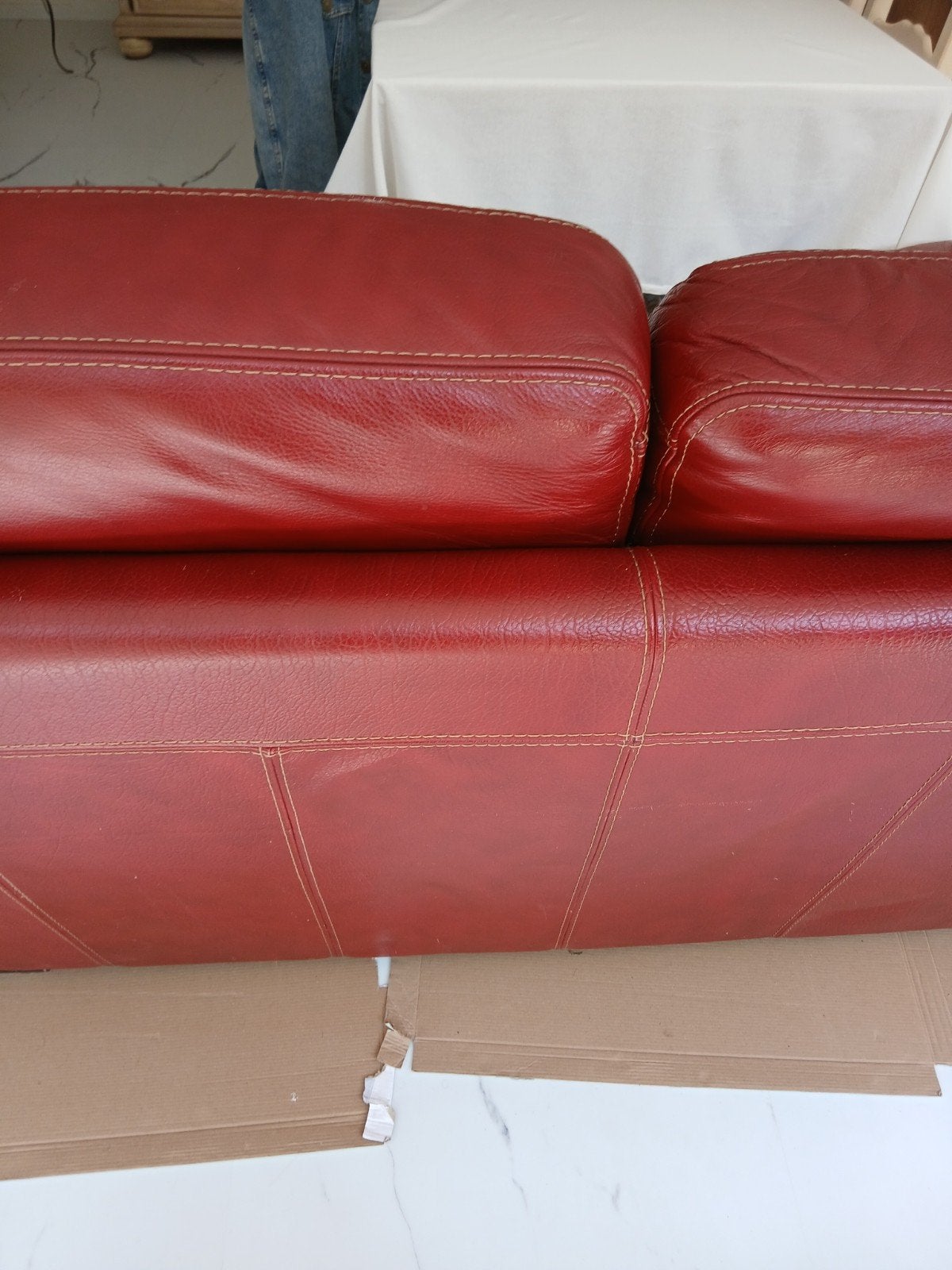 Divan en cuir, Ophalen, Leer