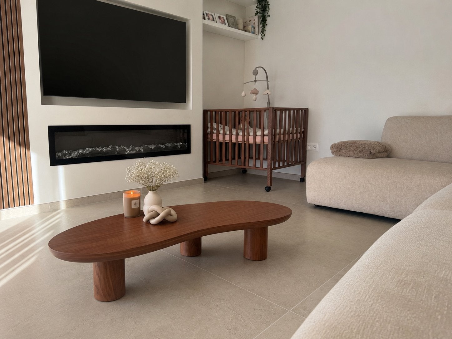Table basse Juntoo Amato en noyer — comme neuve, Enlèvement ou Envoi