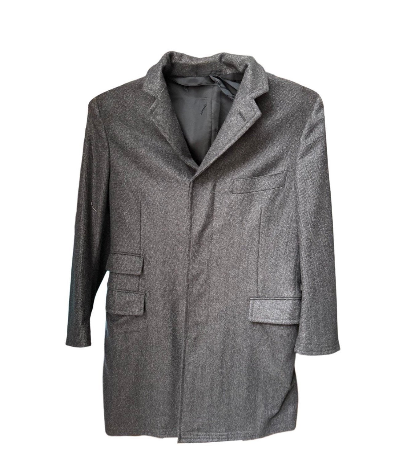 Hermes coat Size M, Kleding | Dames, Jassen | Zomer, Ophalen of Verzenden, Zo goed als nieuw, Maat 38/40 (M), Grijs