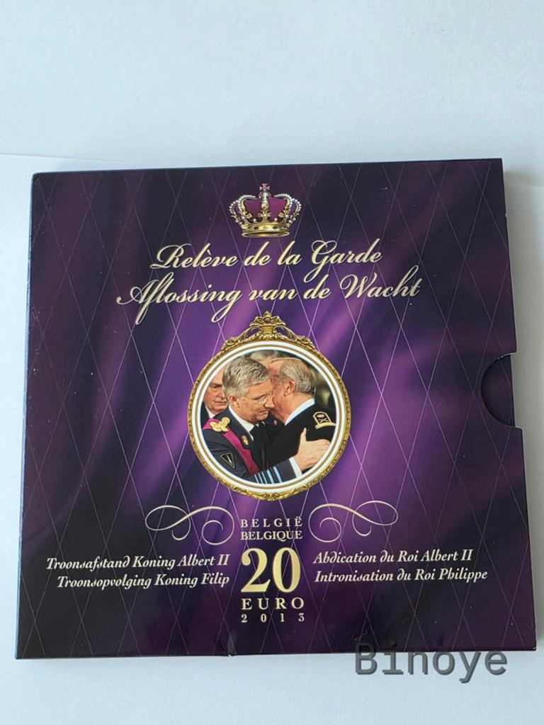 Belgique 20€ 2013 Relève Garde argent 925 Proof, Ophalen of Verzenden, België, Overige waardes, Zilver