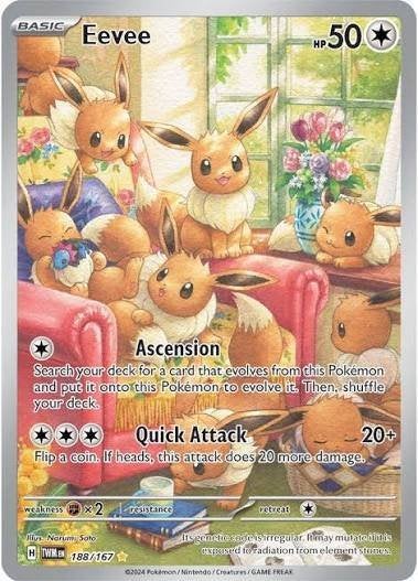 Eevee (TWM 188), Ophalen of Verzenden, Nieuw, Losse kaart, Foil