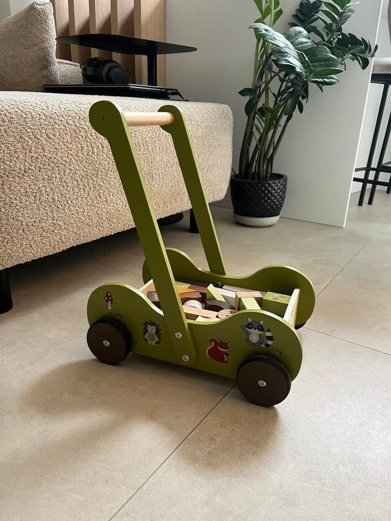 Loopwagen met blokjes, Kinderen en Baby's, Ophalen, Zo goed als nieuw