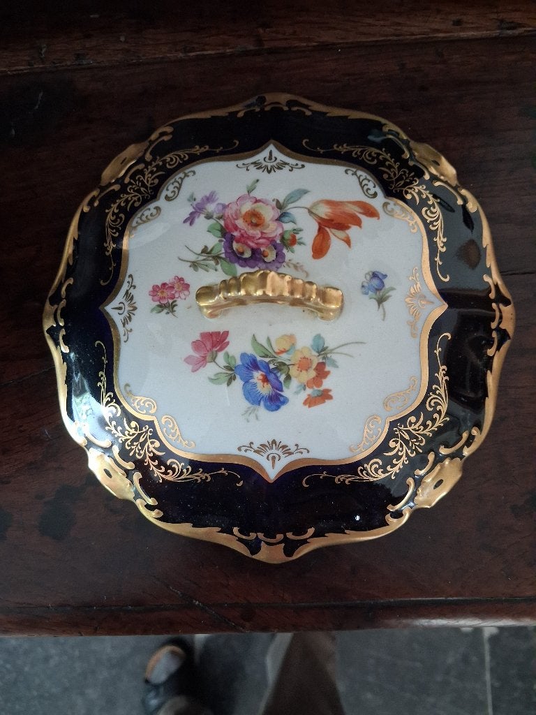 Vintage Alka Kunst Bavaria dekselpot + schaal, Antiek en Kunst, Ophalen