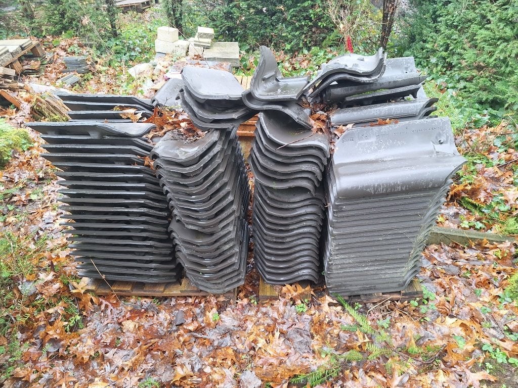 Oude Pottelbergse dakpan Koramic 451 zwart, Doe-het-zelf en Bouw, Ophalen, Steen of Klei, Zwart, Nieuw