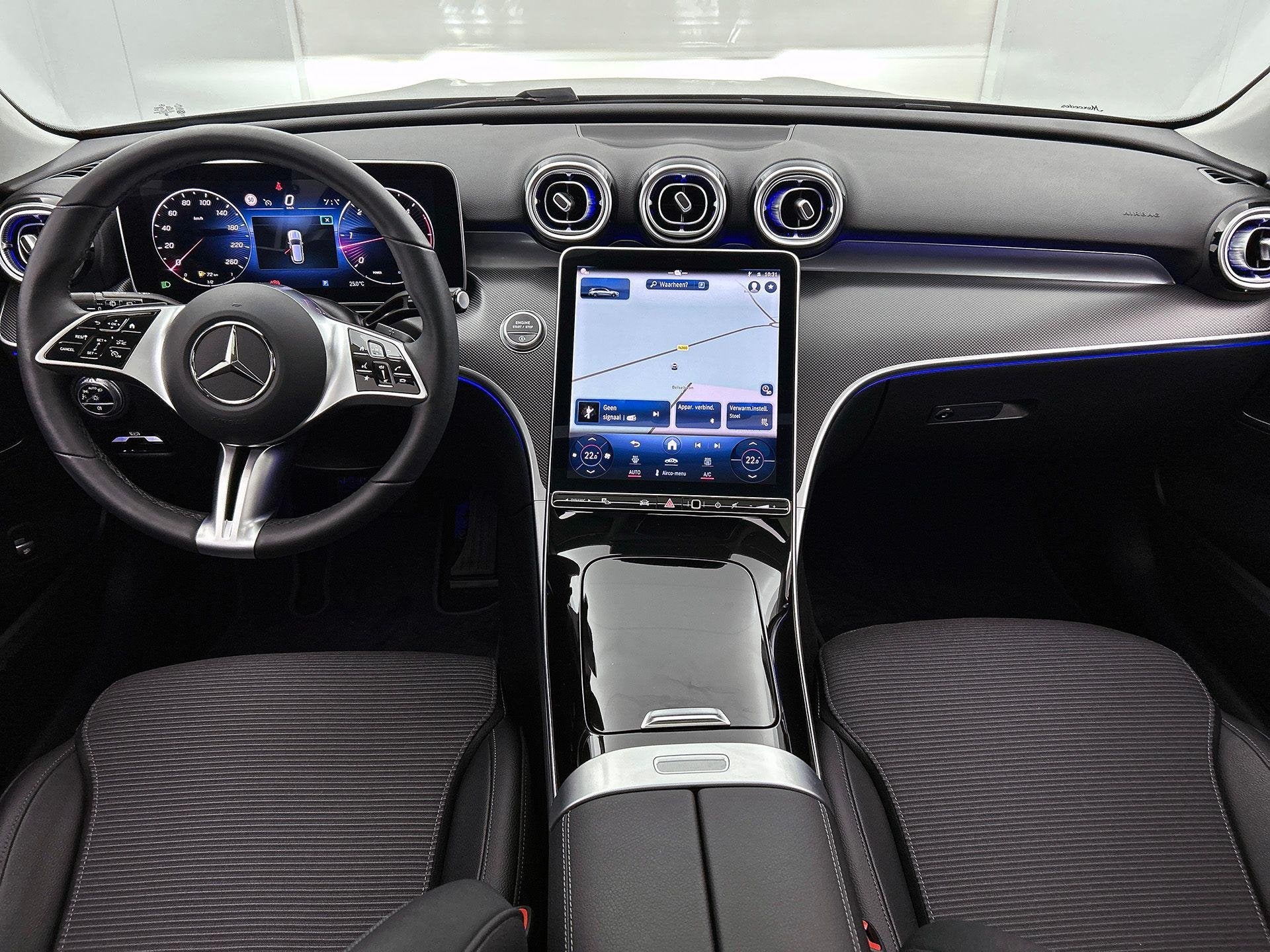 Mercedes-Benz C-Klasse 200 D Break Luxury Line | Panoramisch, Auto's, Automaat, Zwart, 4 cilinders, 127 g/km