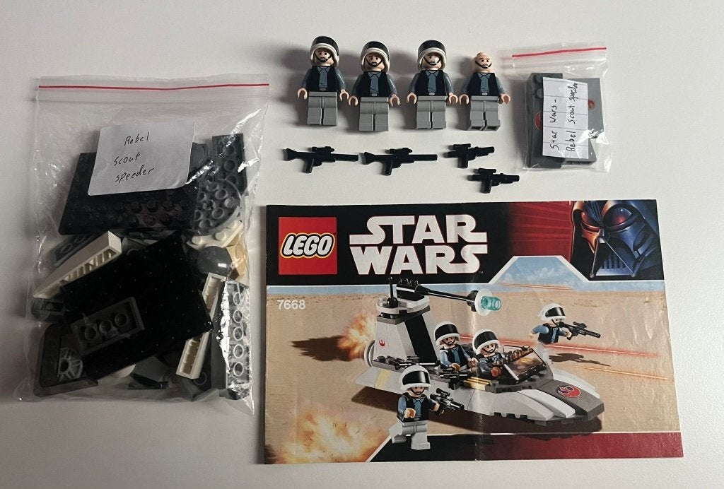 Lego Star Wars Rebel Scout Speeder - Set 7668, Kinderen en Baby's, Speelgoed | Duplo en Lego, Ophalen, Gebruikt, Star Wars, Lego