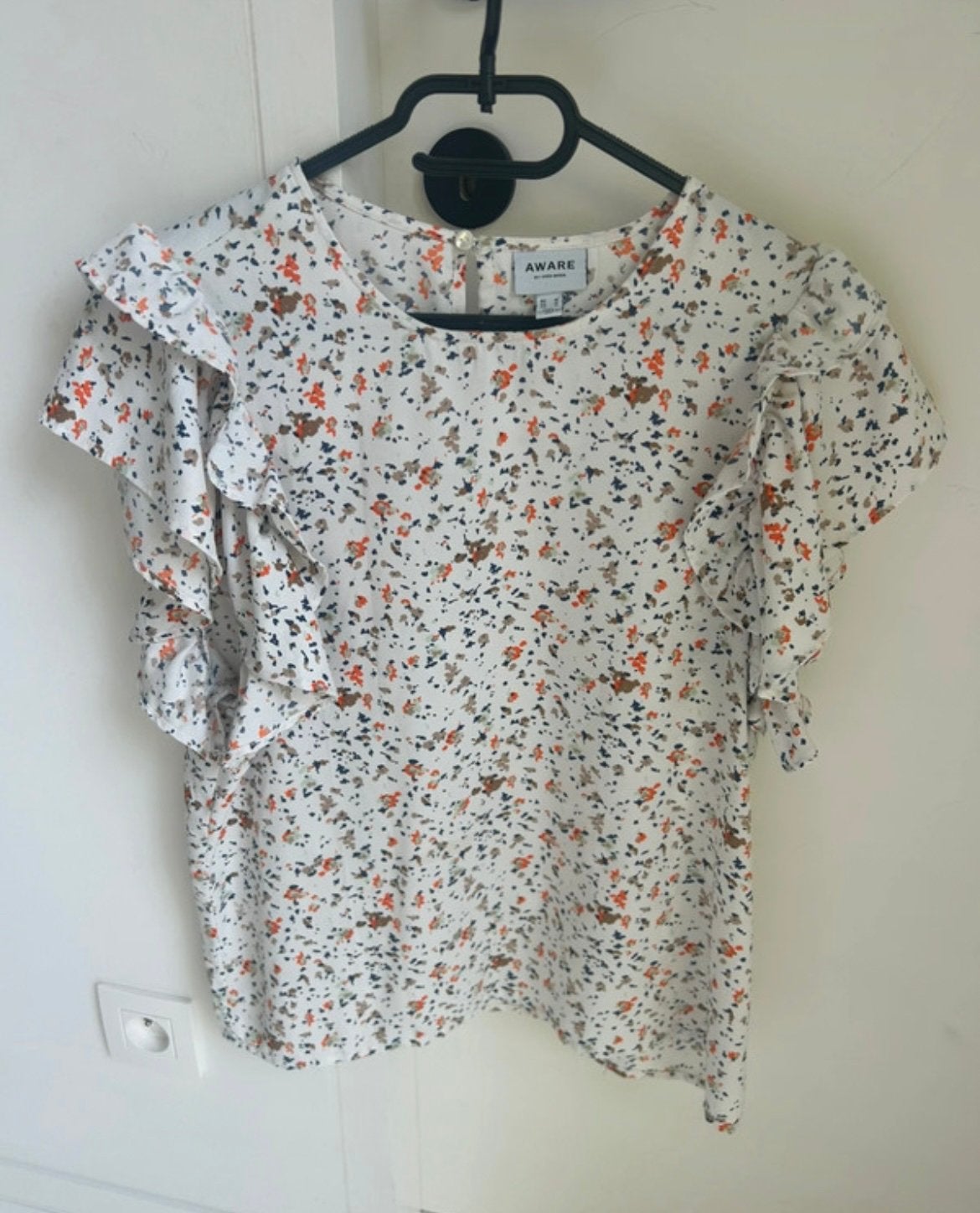 T-shirt met mooie mouwen - Vero Moda - medium, Kleding | Dames, T-shirts, Maat 38/40 (M), Meerkleurig, Ophalen of Verzenden, Zo goed als nieuw