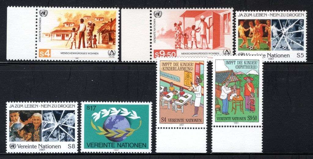 NATIONS UNIES - VIENNE Année 1987 MNH, Envoi, Autres pays, Non oblitéré