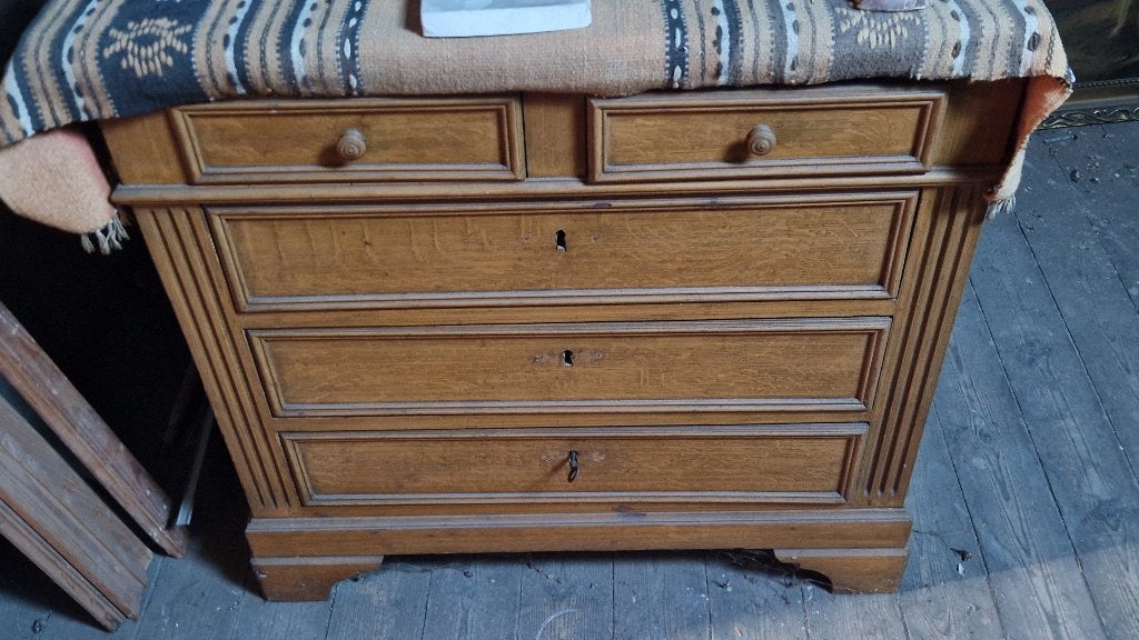 Secretary - Hout (eikenhout), Ophalen, Gebruikt, Ancien