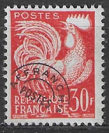 Francia 1953/1959 - Yvert 115PRE - Coq Gaulois 30 g. (PF), Envoi, Non oblitéré