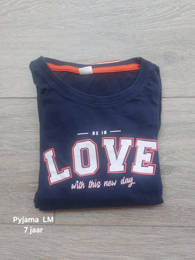 Meisje pyjama lange mouw maat 7 jaar, Kinderen en Baby's, Ophalen of Verzenden, Zo goed als nieuw, Meisje, Nacht- of Onderkleding