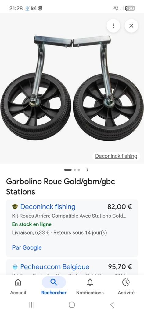 Kit roue station garbolino, Enlèvement