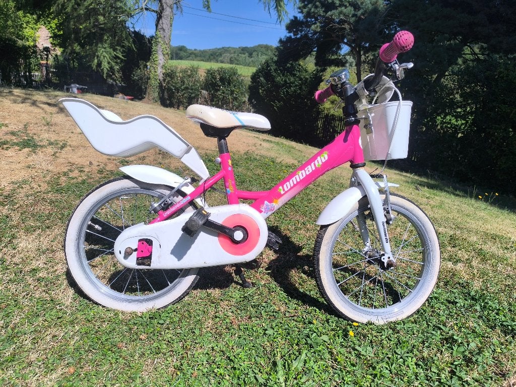 Leuke meisjesfiets 14", Fietsen en Brommers, Fietsen | Meisjes, Ophalen, Gebruikt, Velgrem, 14 inch of minder