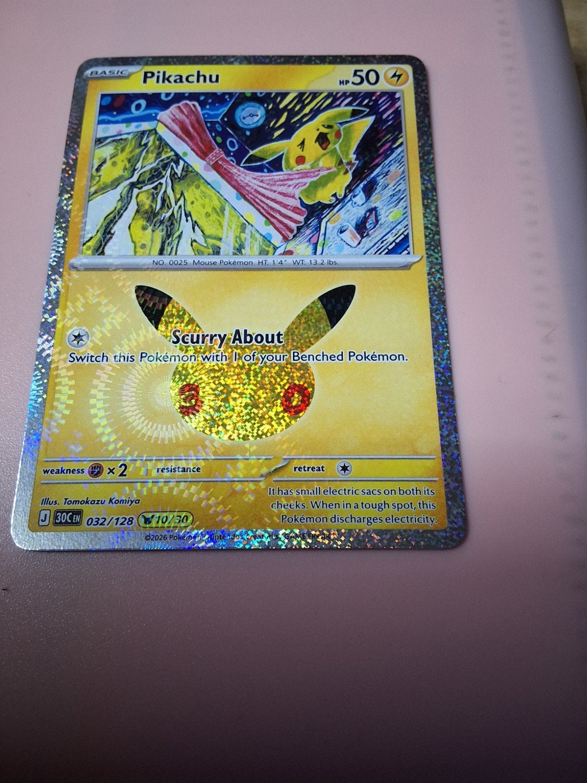 Pikachu 032/128, Enlèvement, Foil