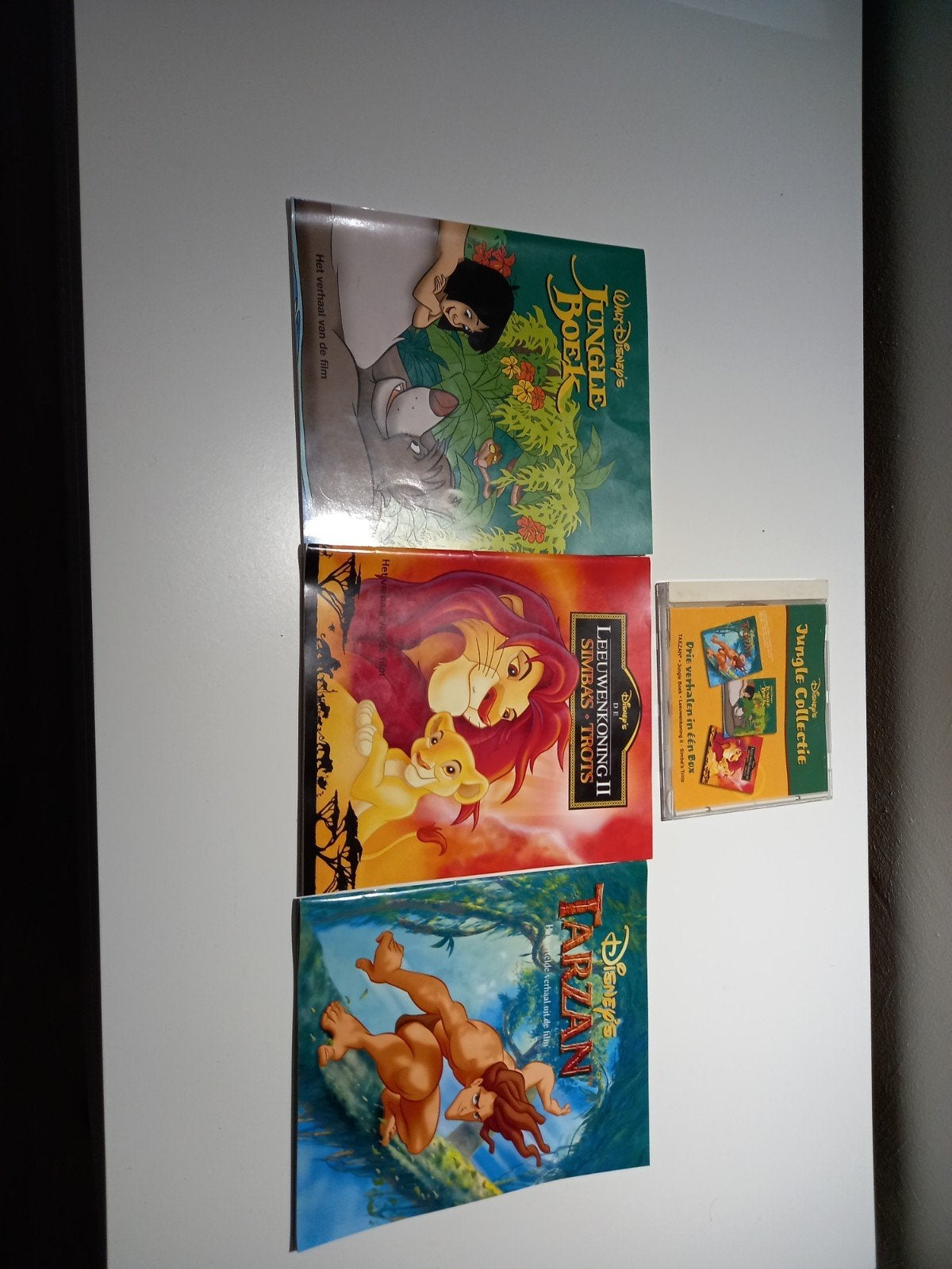cd + boekje Tarzan, Jungle book en leeuwenkoning, Boeken, Ophalen, Zo goed als nieuw