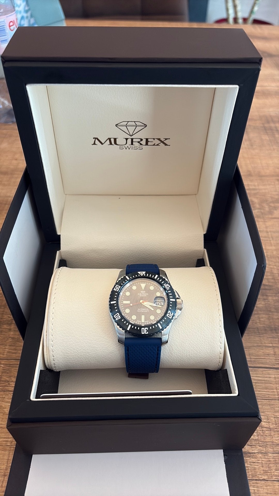 Murex Ocean Automatic MUA655 Swiss Made – Nieuw in Doos, Handtassen en Accessoires, Horloges | Heren, Ophalen, Zo goed als nieuw