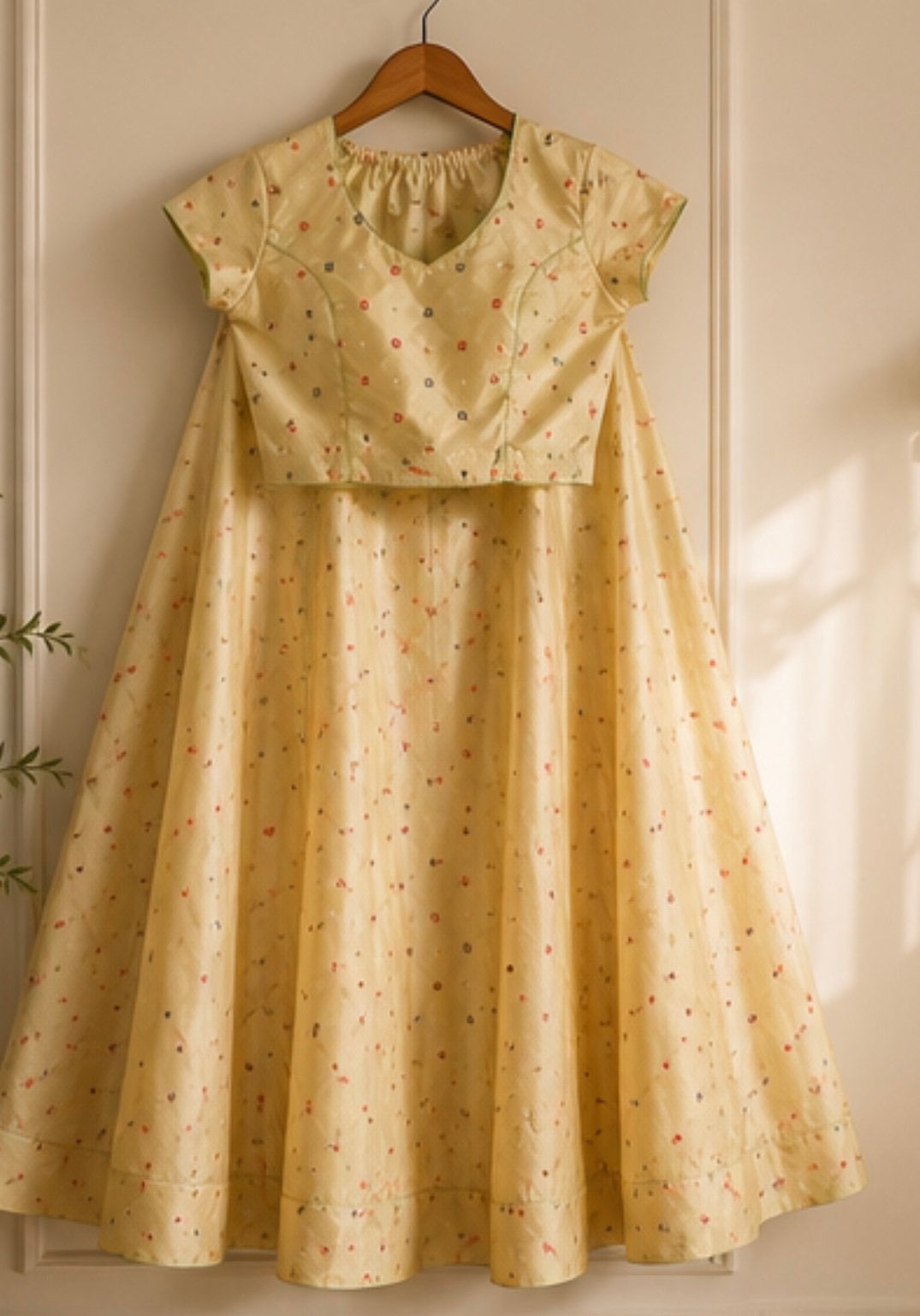 Indiase feestrok – pastelgroen – maat S t/m XL, Kleding | Dames, Ophalen, Zo goed als nieuw, Maat 36 (S)