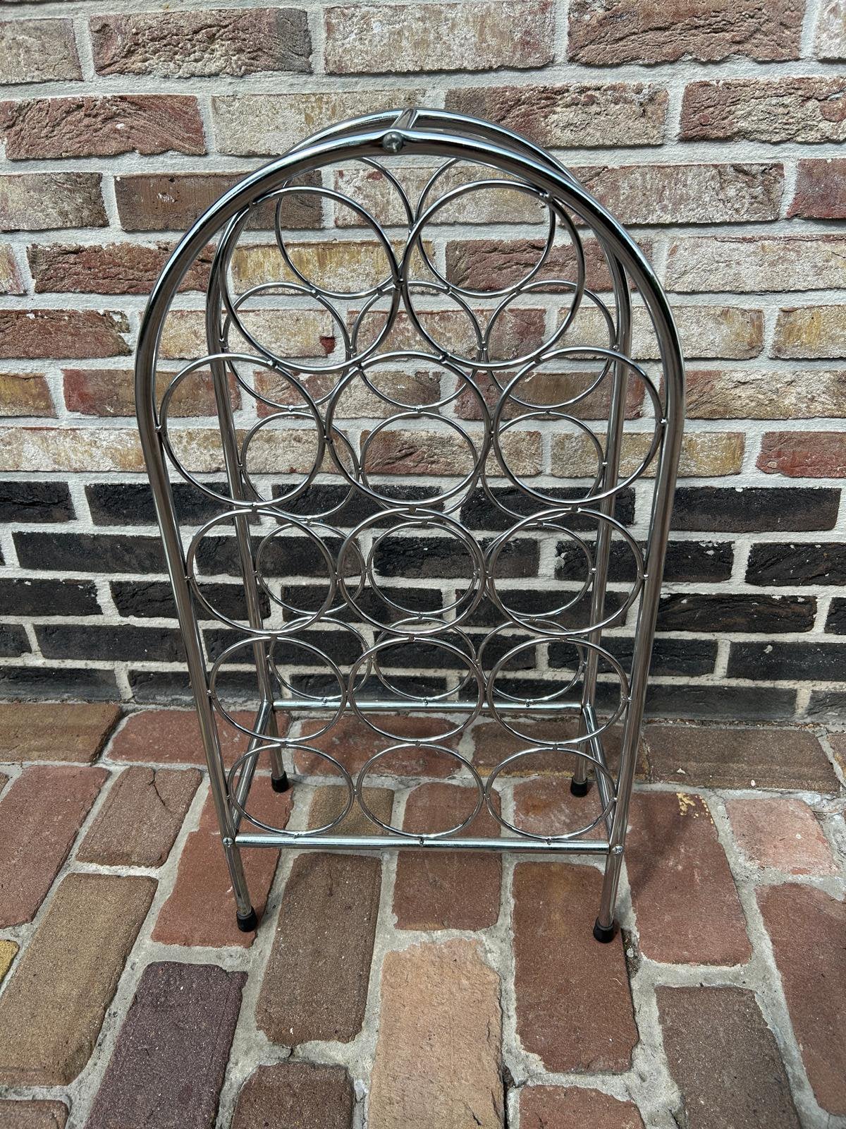 FLESSENREK CHROME VOOR 14 FLESSEN ZO GOED ALS NIEUW, Maison & Meubles, Enlèvement ou Envoi, Comme neuf