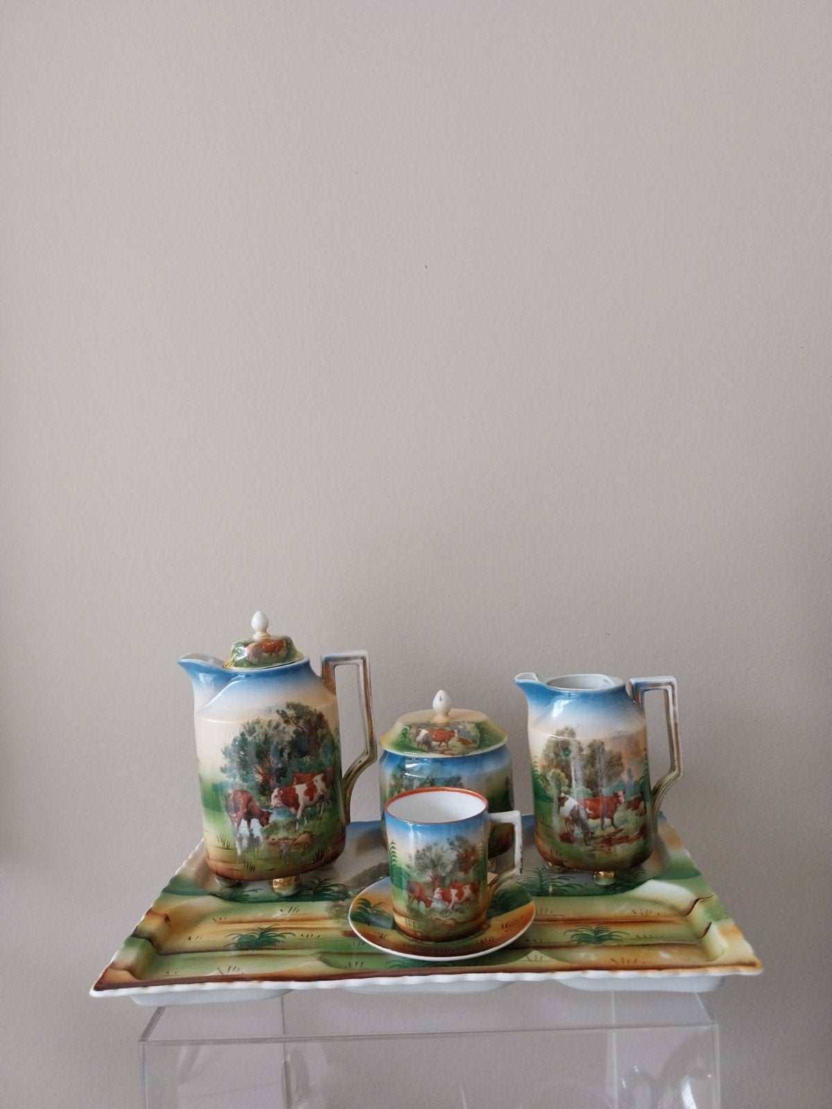 Antieke theeset, Antiek en Kunst, Ophalen of Verzenden