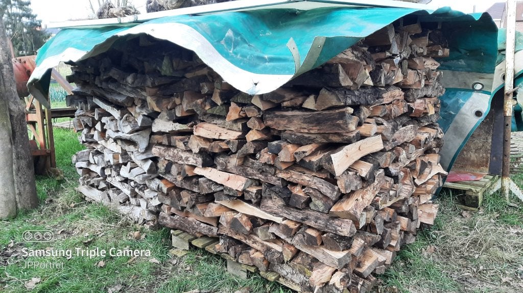 Gekliefd droog pakketje brandhout 4m³, Tuin en Terras, Brandhout, 3 tot 6 m³, Ophalen