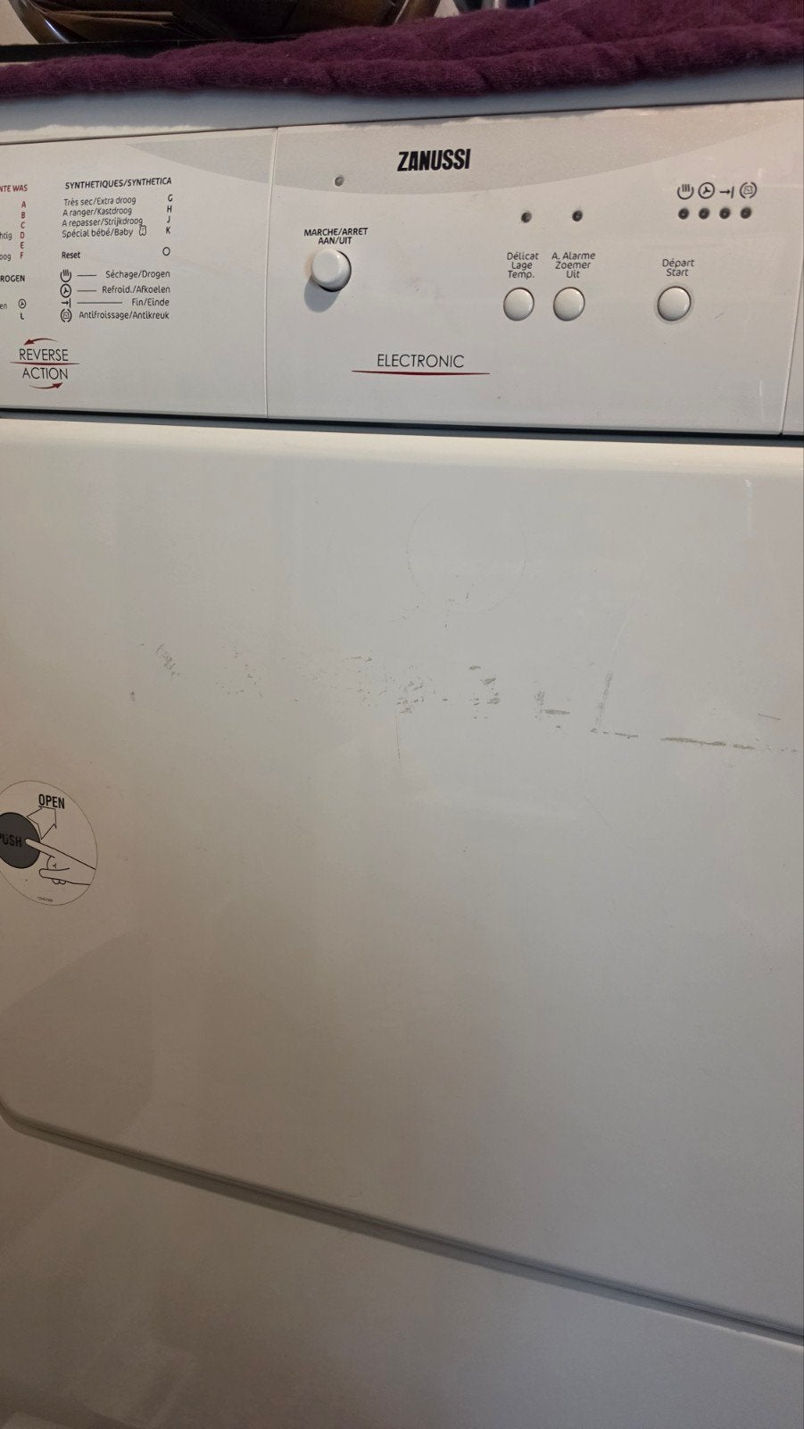 Zanussi droogkast, Enlèvement