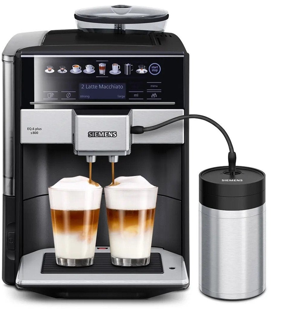 Siemens EQ.6 Plus s800, Electroménager, Cafetières, Utilisé, Café moulu, Café en grains, Machine à espresso, 2 à 4 tasses, Réservoir d'eau amovible