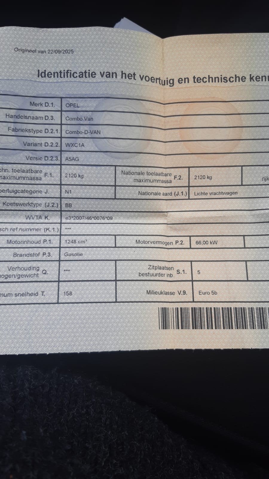 opel combo  (0471550070), Ophalen of Verzenden