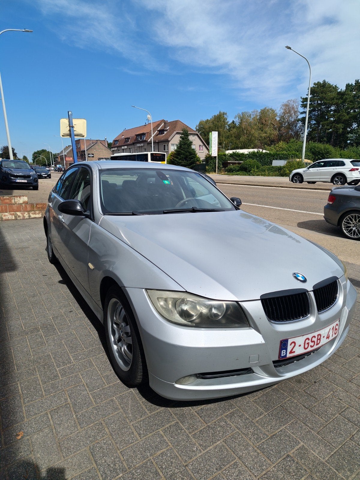 bmw 320d e90, Achterwielaandrijving, Zwart, Parkeersensor, Leder
