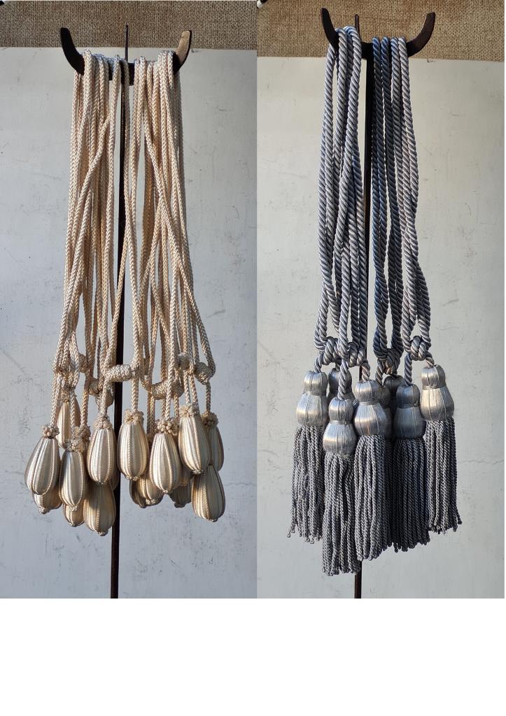 15 mini-fils à rideaux vintage, non utilisés, Neuf, Enlèvement ou Envoi, Crème, Moins de 100 cm