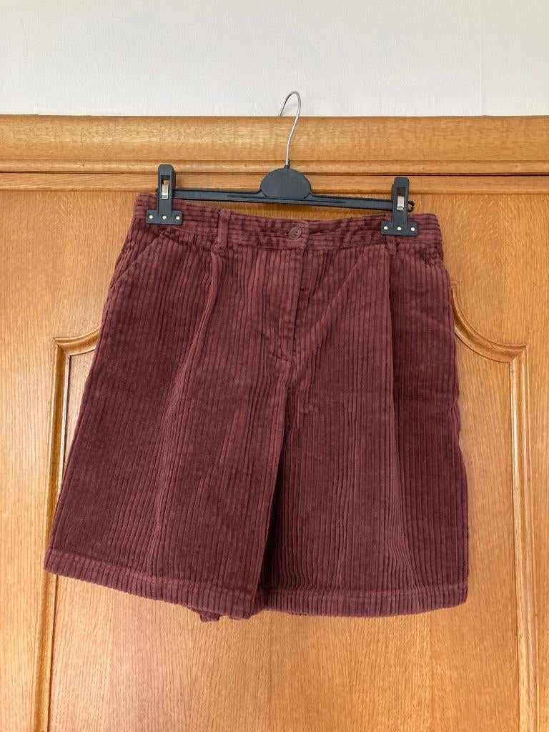 Bruin-roestkleurig short geribbelde velours, Fish Chips 170, Kinderen en Baby's, Kinderkleding | Maat 170, Broek, Fish & Chips