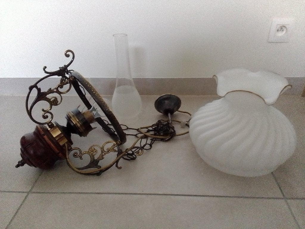 klassieke vintage - antieke hanglamp, Antiek en Kunst, Ophalen