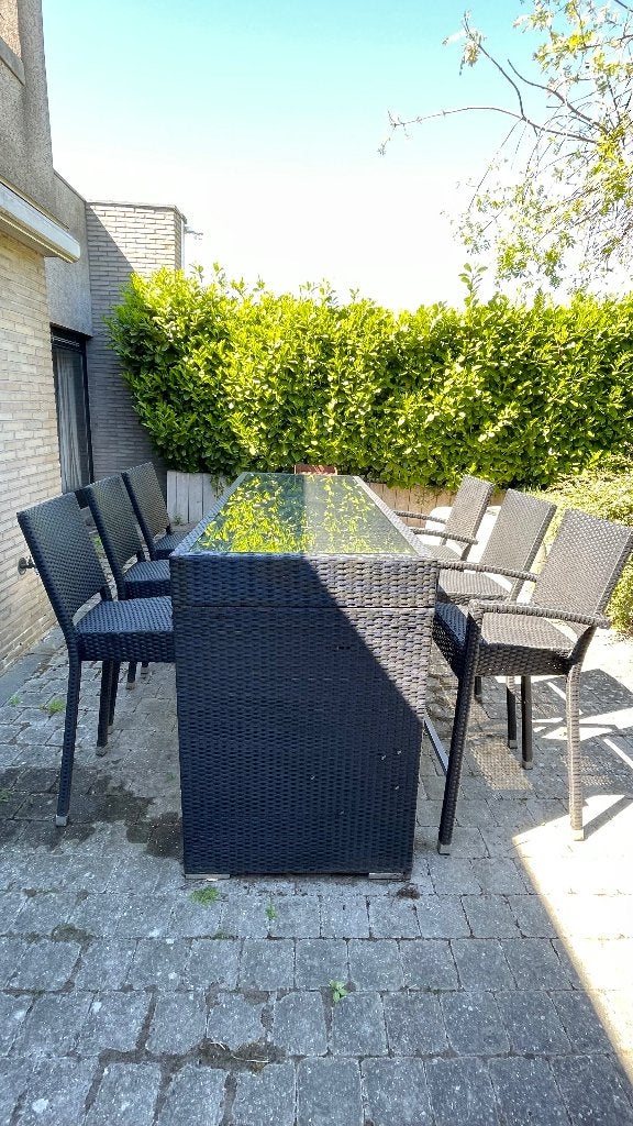Set tafel en 6 stoelen, Antiek en Kunst, Ophalen
