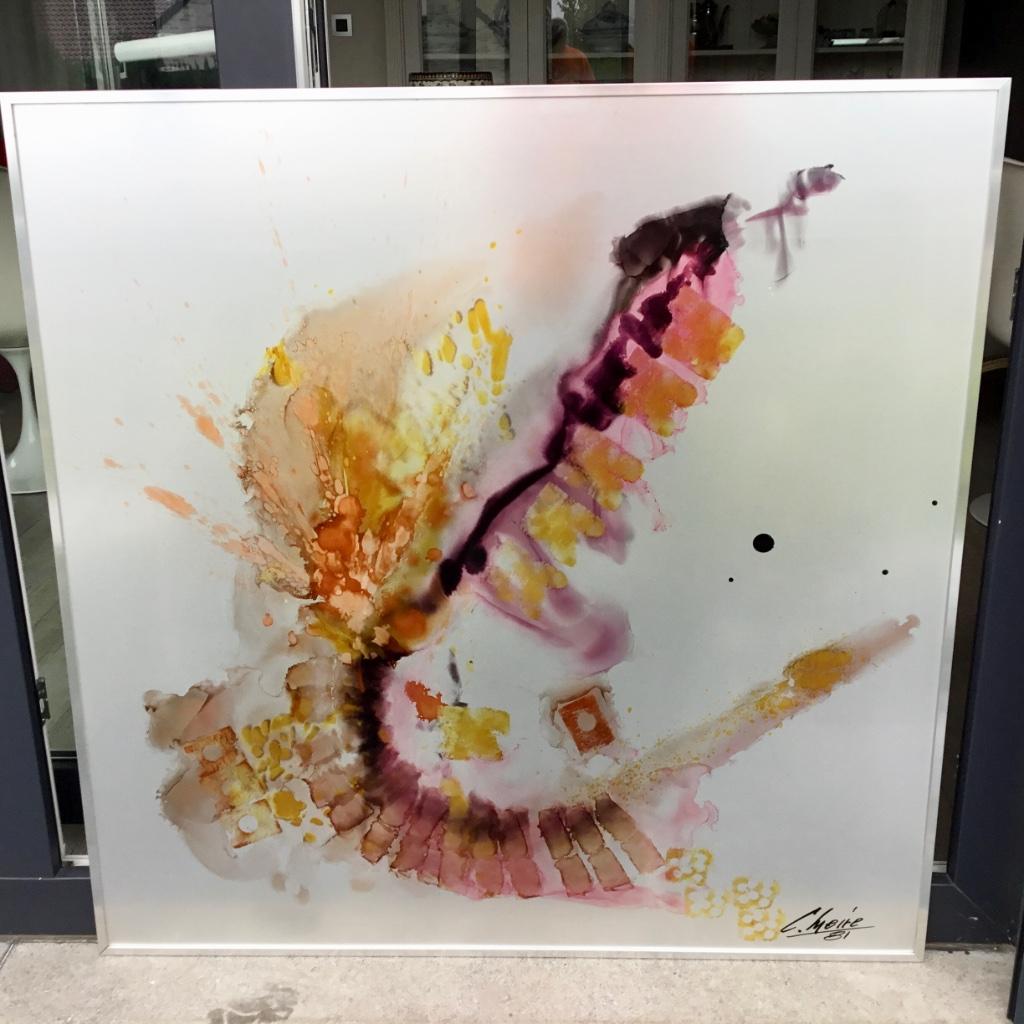 tableaux création aluchromie Charle Meire 100x100cm de 1981, Enlèvement