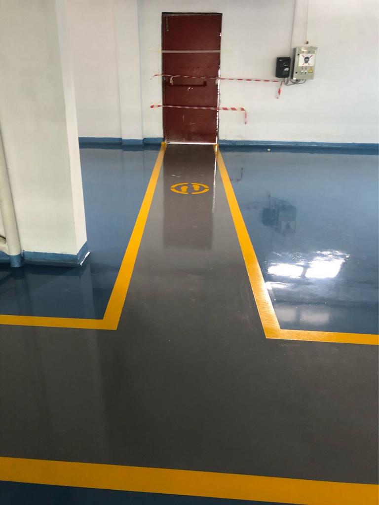 2K Epoxy İndustrile vloer verf/ Betoncoating/ Vloer Verf, Ophalen, Grijs, Verf